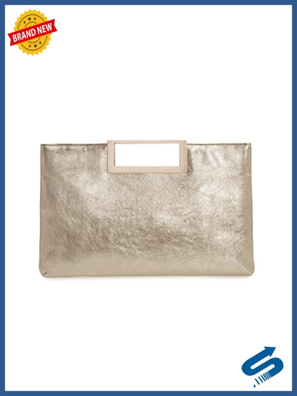 Fashion PU Leather Convertible Clutch Handbag with Chain Strap